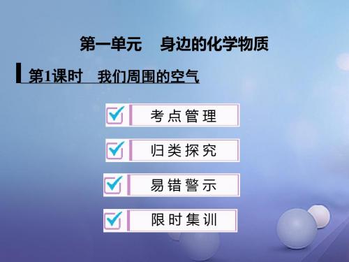 中考化学总复习 第1课时 我们周围的空气课件