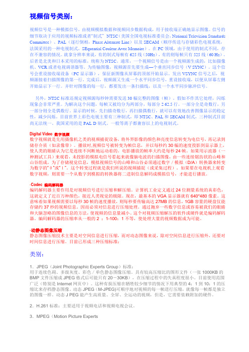 视频信号