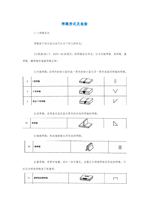 焊缝形式及形状尺寸
