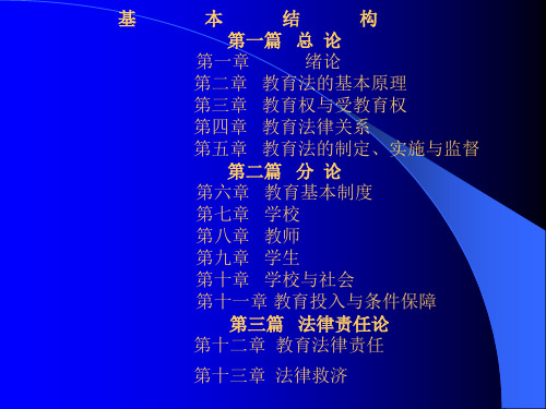 教育法学第四章 教育法律关系