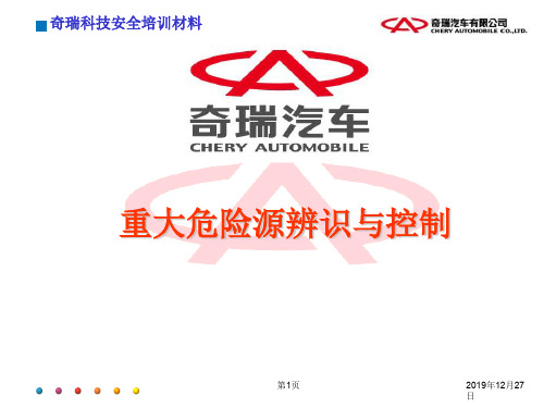 重大危险源辨识与控制(奇瑞)