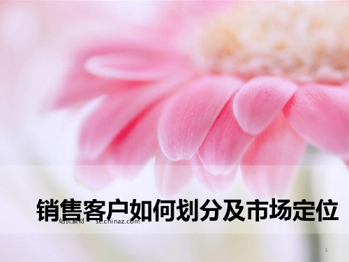 销售客户如何划分及市场定位