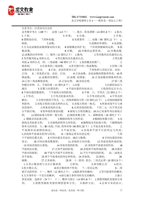 2012高考知识点总结,个人整理