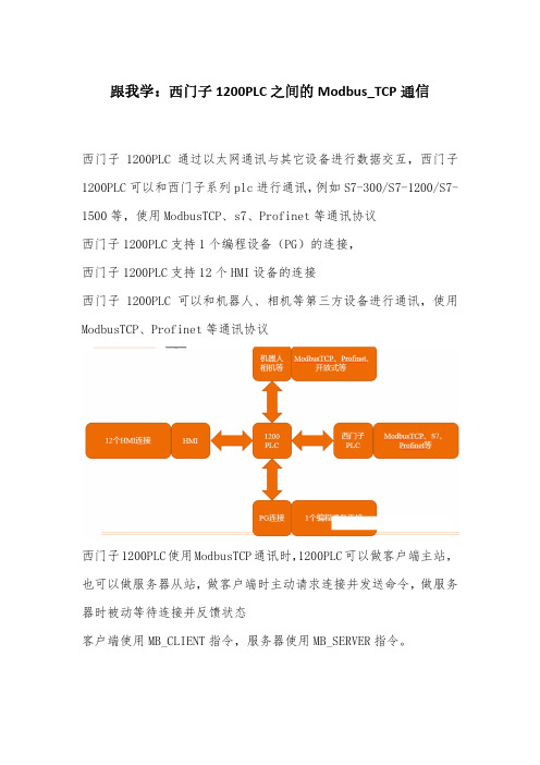 跟我学：西门子1200PLC之间的Modbus_TCP通信