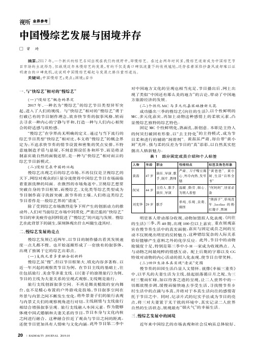 中国慢综艺发展与困境并存