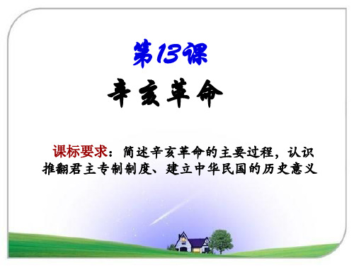 高中历史人教必修一第四单元辛亥革命(共32张PPT)