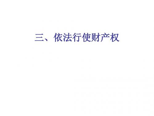 财产权管理法与财务知识分析(PPT29张)