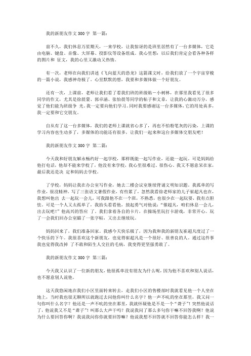 我的新朋友作文300字(14篇)