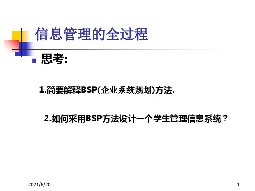 信息管理的全过程PPT课件