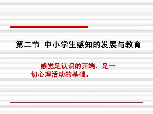 2第二章 中小学生注意、感知和记忆的发展与教育(感知)2
