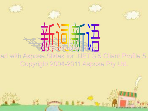 高中语文新词新语与流行文化课件新人教必修