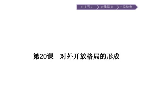 学案】高一历史岳麓版课件第20课 对外开放格局的形成