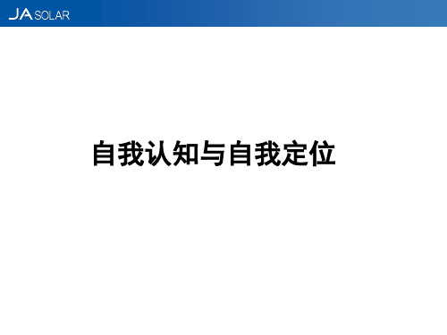 自我认知和定位 ppt课件