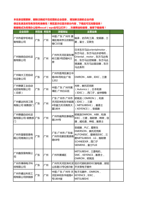 新版广东省广州IDEC工商企业公司商家名录名单联系方式大全13家