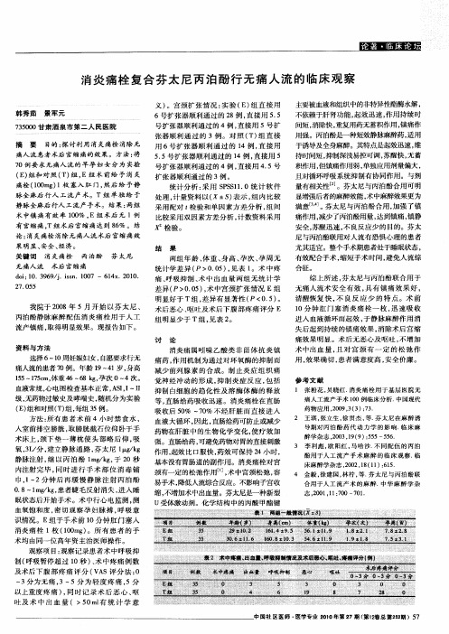 消炎痛栓复合芬太尼丙泊酚行无痛人流的临床观察