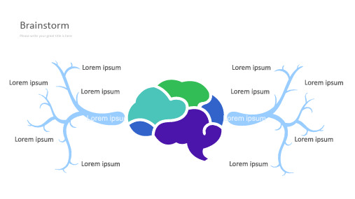 头脑风暴思维导图PPT模板