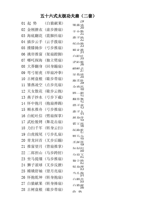夕阳美太极功夫扇56式