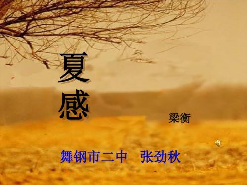 夏感PPT课件84 人教版 (共35张PPT)