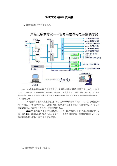 轨道交通电源系统方案