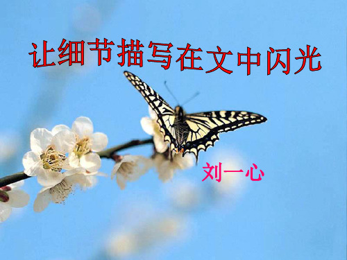 初中作文指导：让细节描写在文中闪光ppt