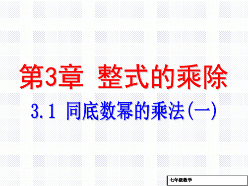 同底数幂的乘法一课件