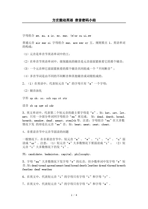 能动英语-表音密码-小结方庄能动英语