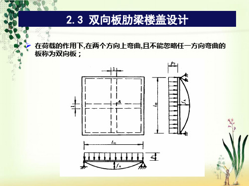第二章双向板肋梁楼盖,无梁楼盖,装配式楼盖设计设计(6课时)