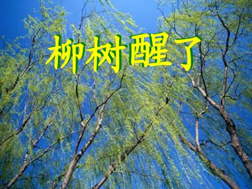 小学一年级下学期语文第一单元柳树醒了PPT课件