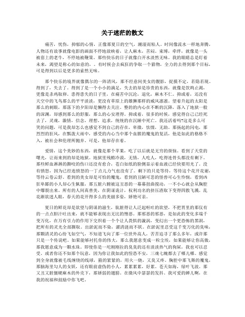 关于迷茫的散文