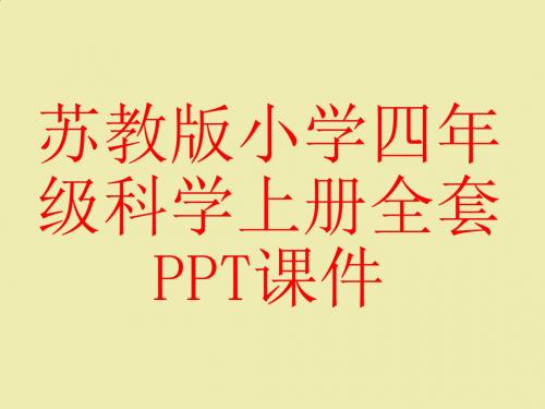 苏教版小学四年级科学上册全套PPT课件