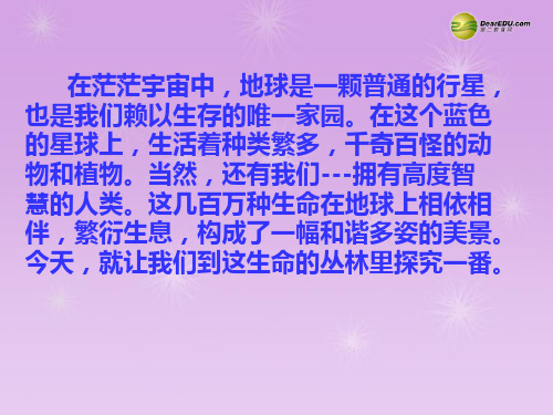 七年级政治上册 第三单元第一课第1框 神奇的生命世界课件 人民版
