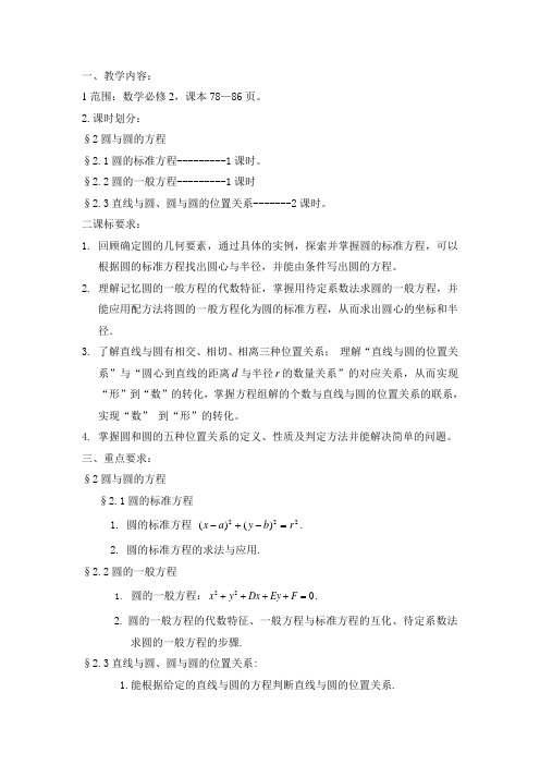 圆的方程集体备课