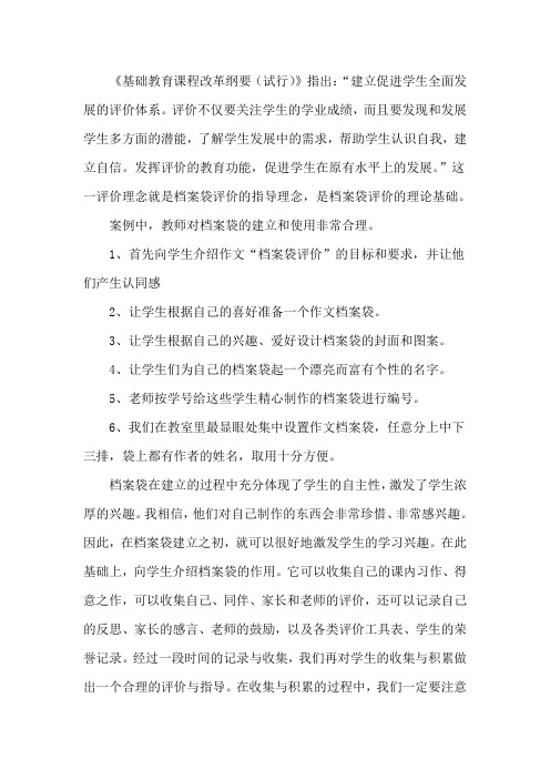 档案袋评价