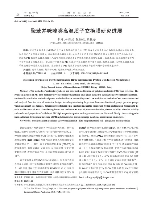 聚苯并咪唑类高温质子交换膜研究进展