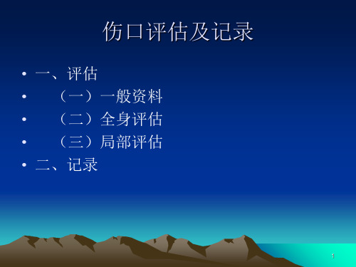 伤口评估及记录-文档资料