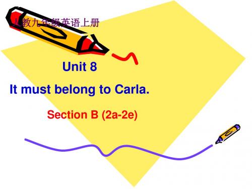 新人教版九年级英语 Unit 8 It must belong to Carla. Section B (2a-2e)(共62张PPT)