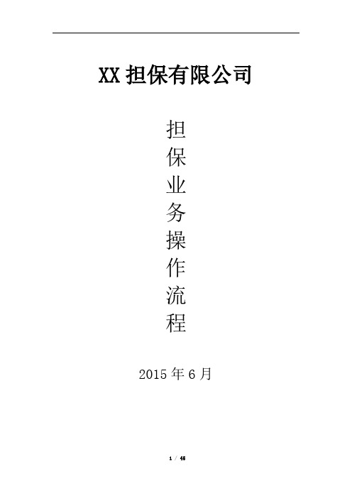 某某担保公司业务操作流程课件