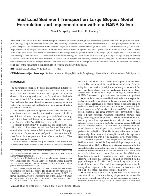 【2008】Bed-Load Sediment Transport on Large Slopes