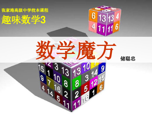 趣味数学 数学魔方21页PPT