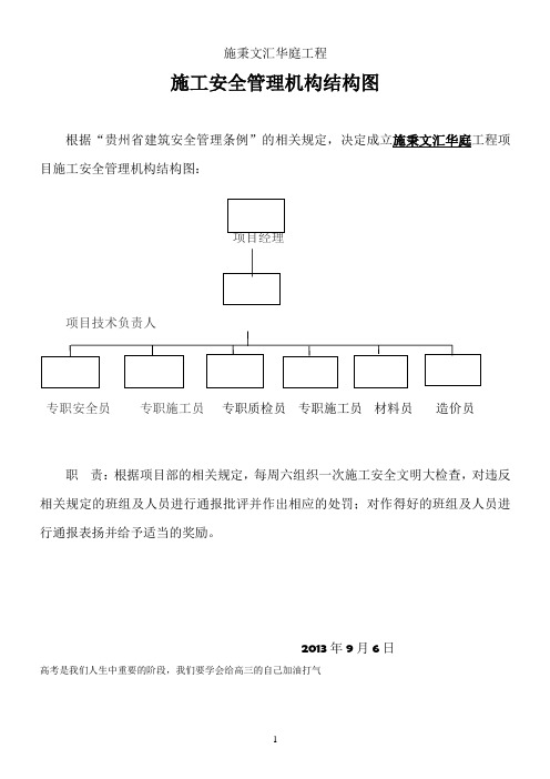施工安全管理机构组织结构图(完)1