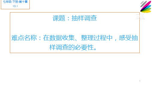 10.1.2抽样调查