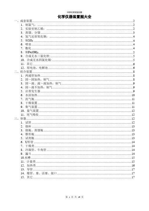 中学化学仪器装置矢量图片大全