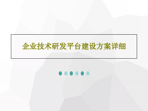企业技术研发平台建设方案详细共48页
