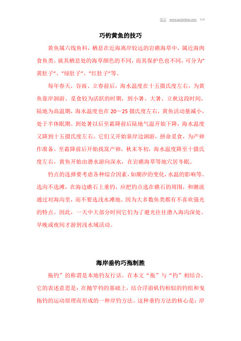 巧钓黄鱼的技巧 _0