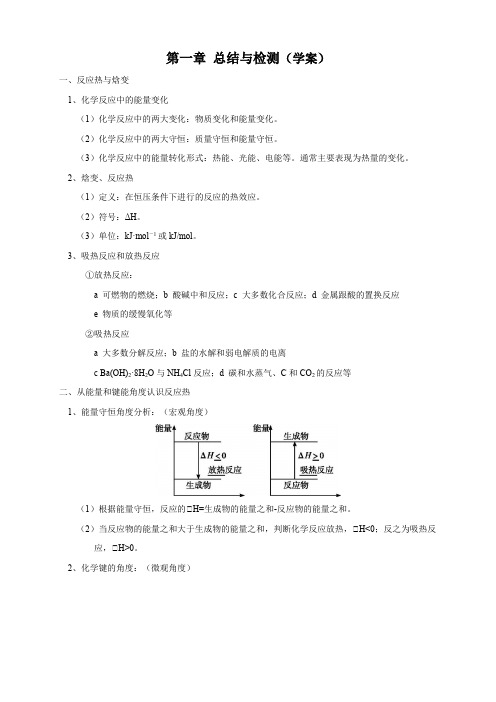 第一章总结-高二化学上学期(新教材人教版选择性必修1)