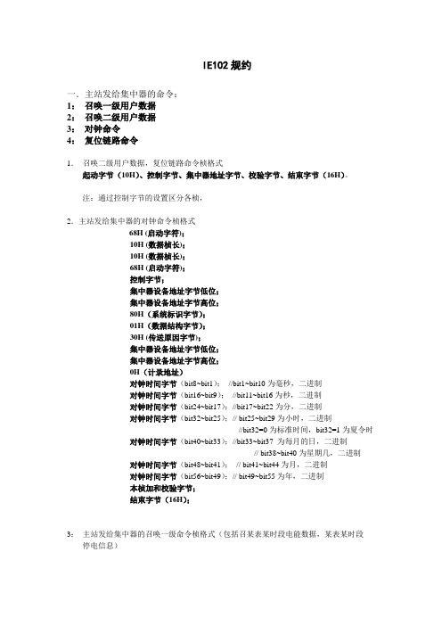 IEC102规约桢格式