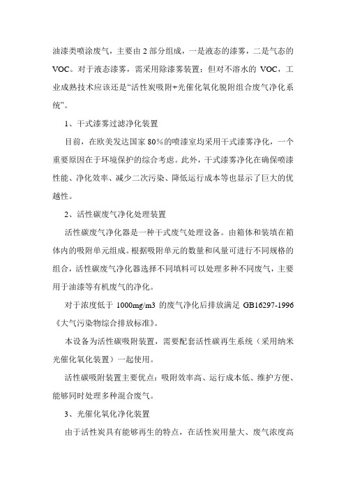 油漆废气治理
