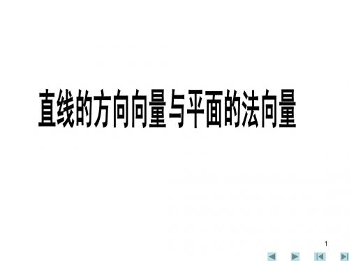 直线的方向向量与平面的法向量