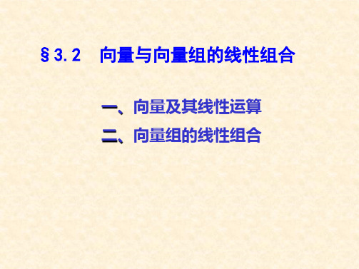 3-2_向量与向量组的线性组合