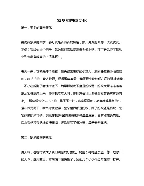 作文《家乡的四季变化》